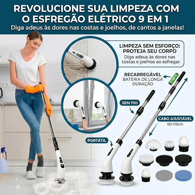 Cepillo De Limpieza Giratorio 9 En 1