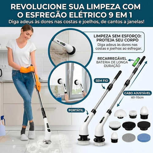 Cepillo De Limpieza Giratorio 9 En 1