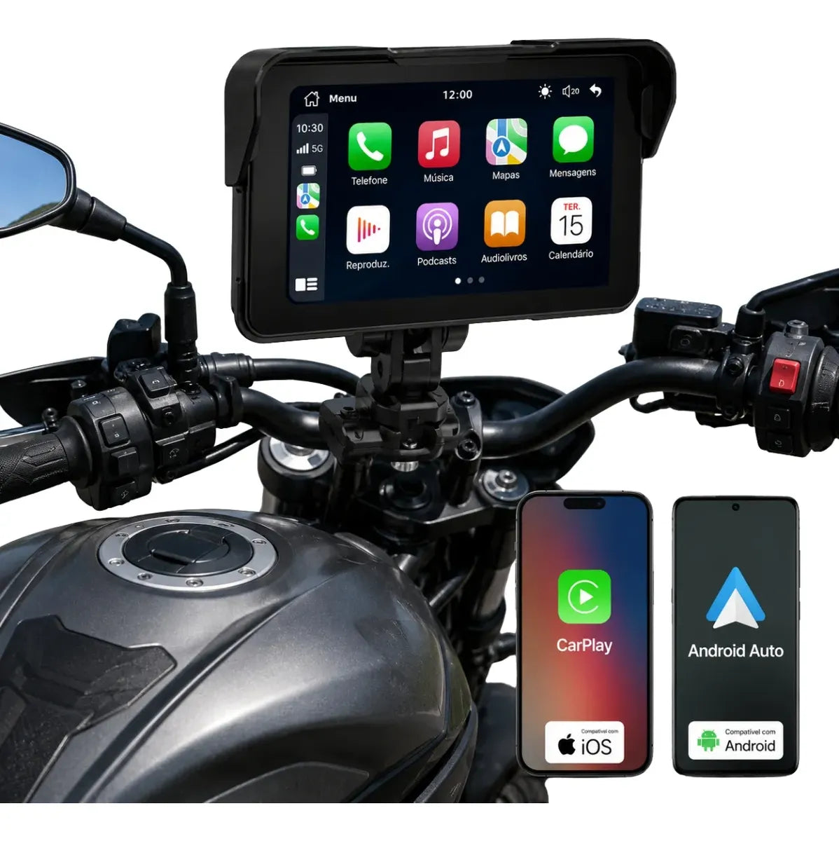 Pantalla CarPlay Auto para Moto